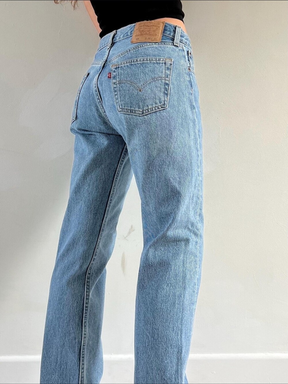 Levi's Vintage 501 High Rise Button Fly  Medium Blue Straight Jeans Waist - 0/2